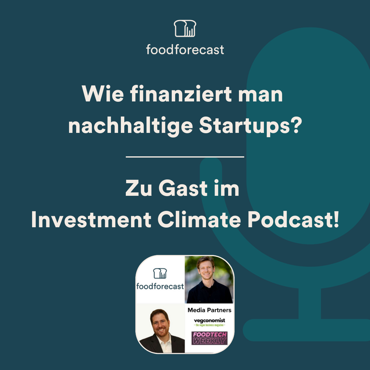 Featured image for “🎙 Podcast-Auftritt: Wie finanziert man ein nachhaltiges Startup? 💭”