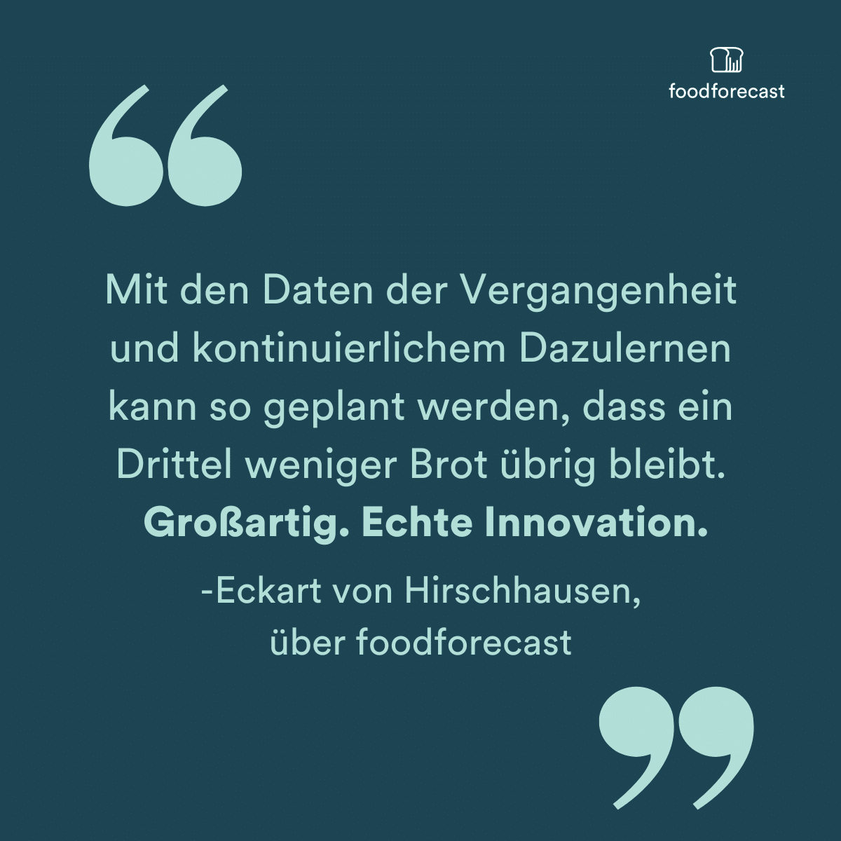 Featured image for “foodforecast ist „Großartig. Echte Innovation.“ (Eckart von Hirschhausen) 🙌”